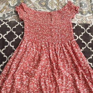 Ditsy floral off the shoulder dress